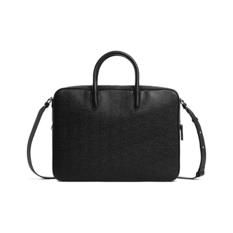THOM BROWNE Logo Print Top Handle Laptop Bag-2