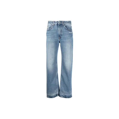 OFF-WHITE Logo-patch Straight-leg Jeans