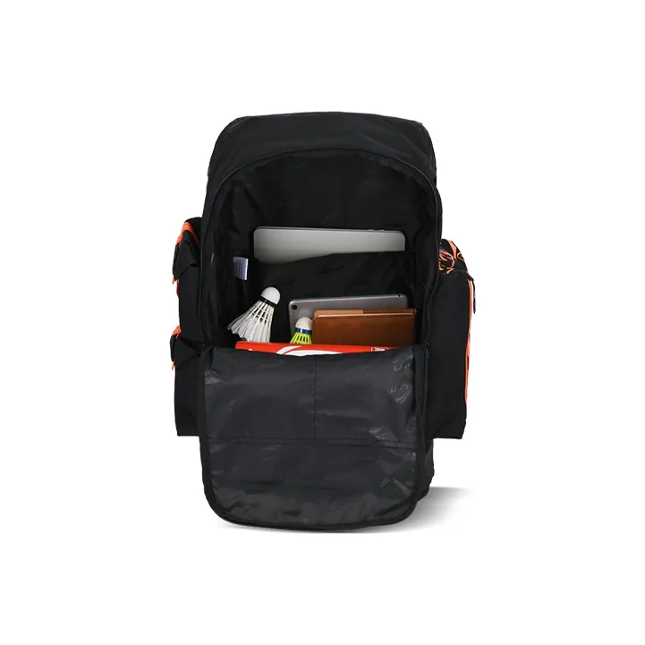 LiNing Fabric Badminton Backpack Regular Unisex Black Red-2