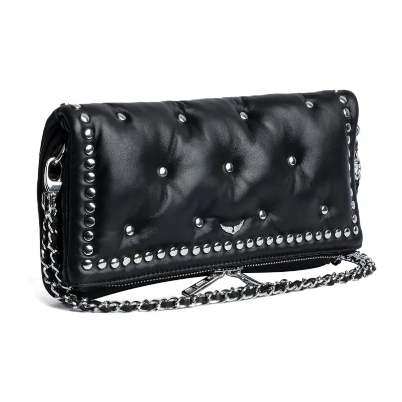 Zadig & Voltaire Lambskin Clutch Women's Black-1