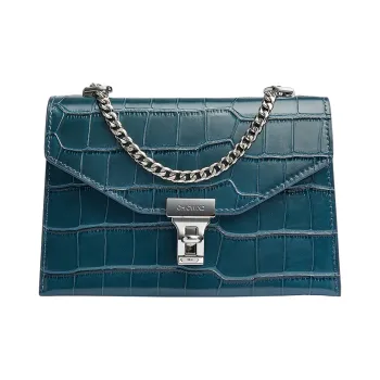 CHICWIND Cow Leather Chain Bag Shoulder Bag Women's White/Black/Blue