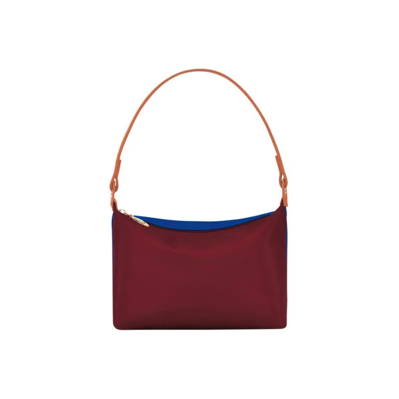 LONGCHAMP Le Pliage Re play Canvas With Leather Trim Shoulder Bag Handbag Shoulder Bag Women's Red & Blue-0