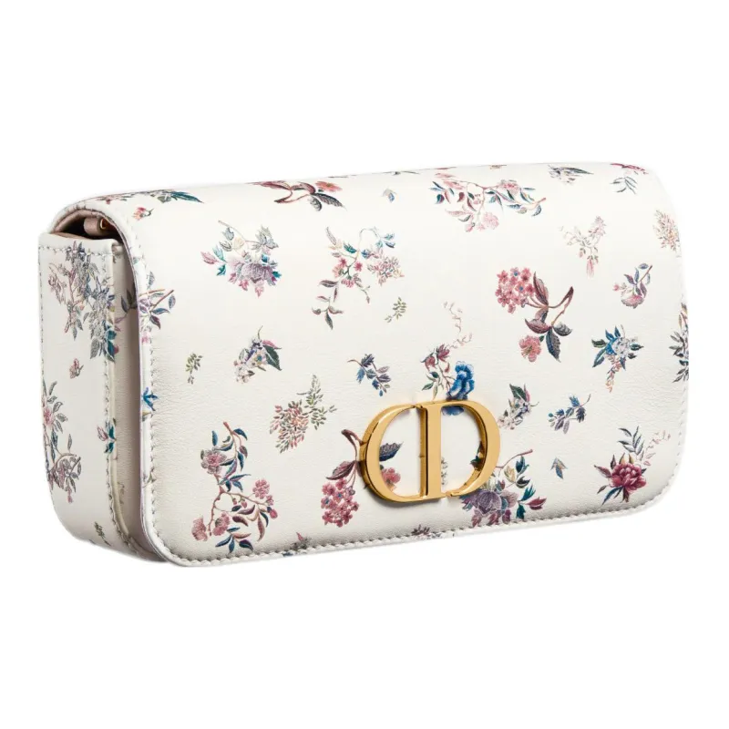 DIOR Caro Cow Leather One Shoulder Crossbody Cell Phone Pouch Regular Women's Milk White-2