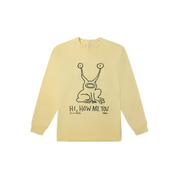 Vans x JOHNSTON Drop Shoulder Sleeve T Shirt Unisex Yellow