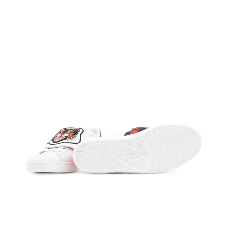 GUCCI ACE Stylish Skateboarding Shoes Women's White-4