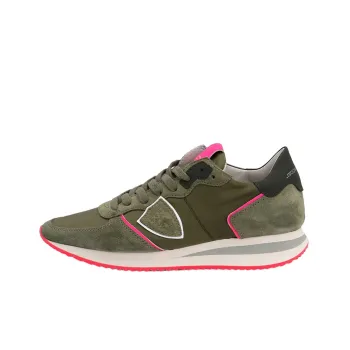 PHILIPPE MODEL Paris Tropez Suede-panelled Sneakers
