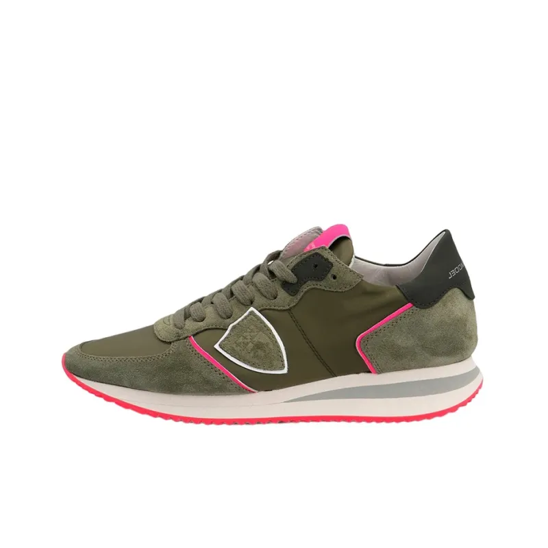 PHILIPPE MODEL Paris Tropez Suede-panelled Sneakers-0