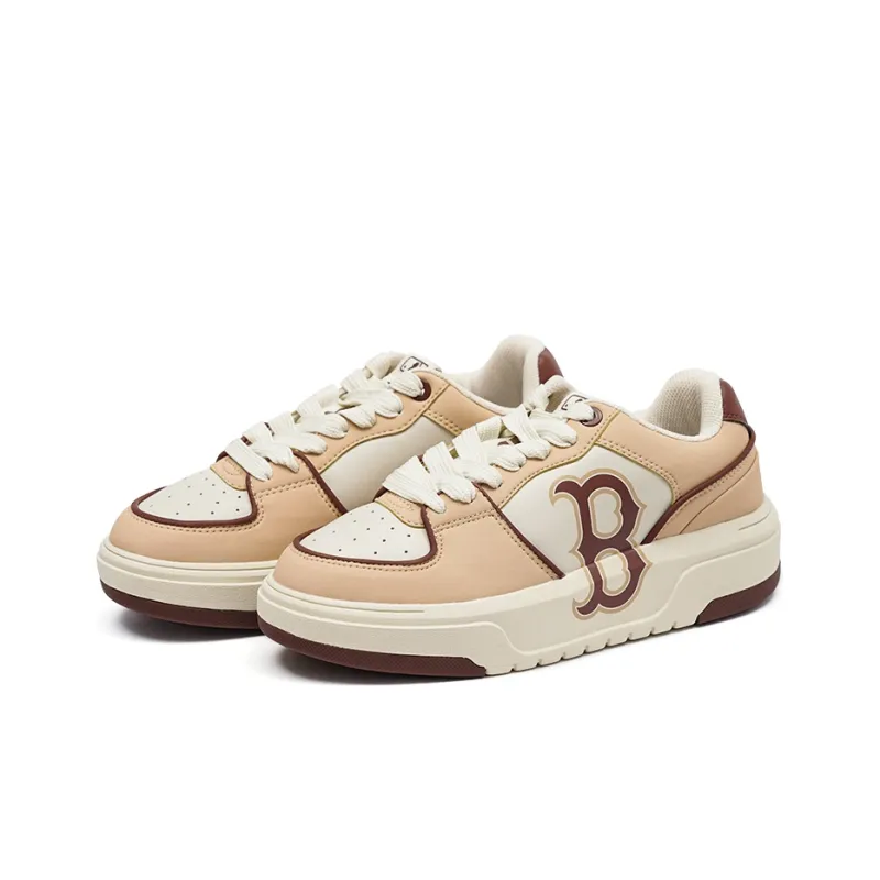 MLB Chunky Liner Skateboard Shoes Unisex Low Top Beige Yellow/White-2