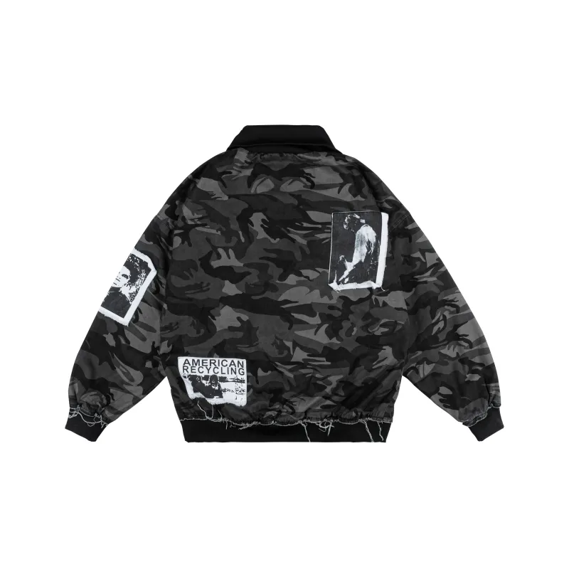 XINYINSU Jackets Unisex Camouflage Gray-1