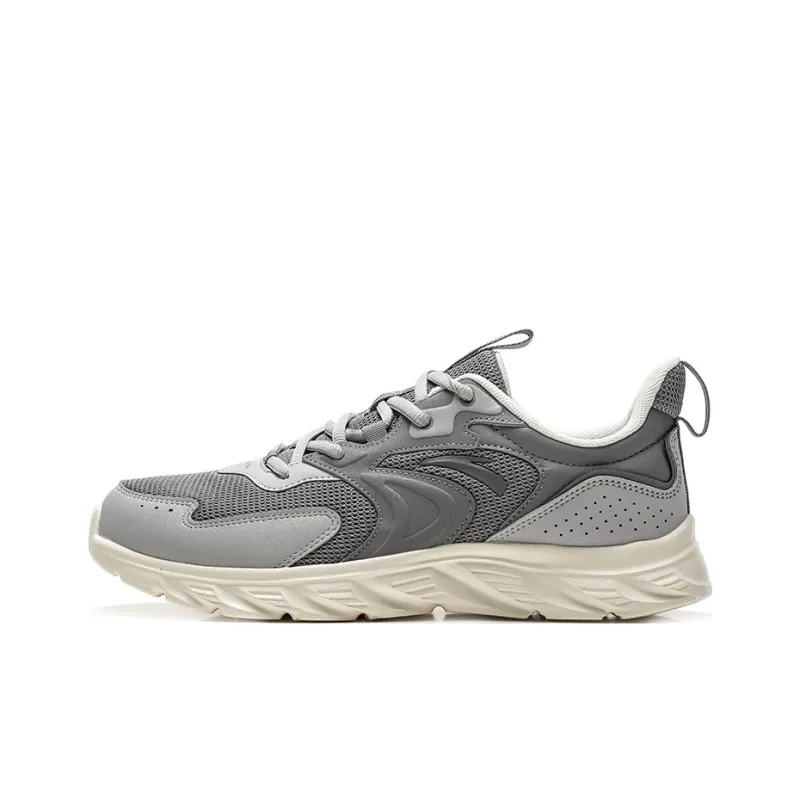 Anta Cushioned Anti-Slip Wear-Resistant Breathable Lightweight Low-Top Running Shoes Men's Gray-0
