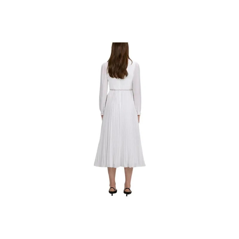 Self-portrait SS22 Long-Sleeved Dresses Women's White-1