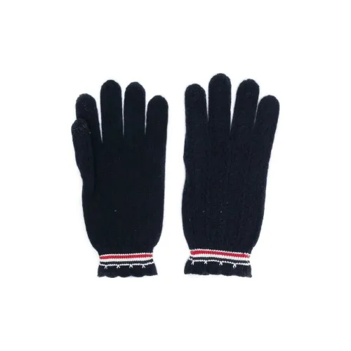 THOM BROWNE Knit Gloves Women's Blue