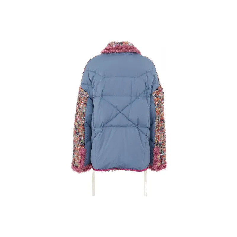 KHRISJOY Padded Tweed Button-front Jacket-1
