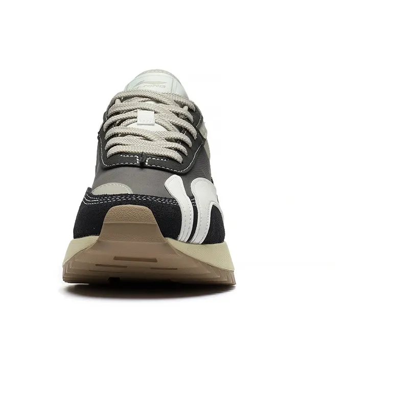 LiNing Zaiwu Shock Absorbers Rebound Low Top Sports Casual Shoes Women's Black Gray White-4