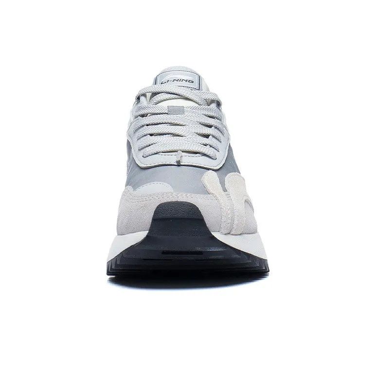 LINING Casual Shoes Women's Low-Top Stone Gray/Microcrystalline Gray/Ecru-4