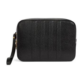 THOM BROWNE Four-Bar Detailed Zipped Wash Bag