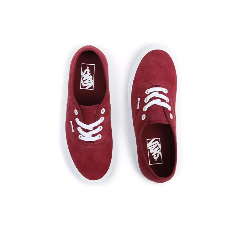 Vans Pig Suede Authentic 'Red White'-3