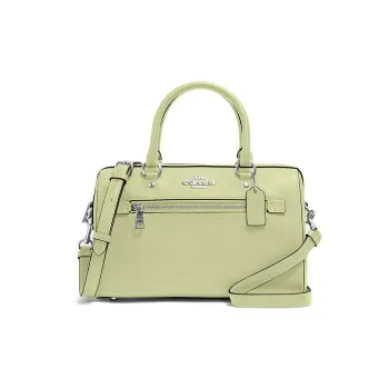 COACH Rowan Cross Grain Leather Shoulder Bag, Crossbody Bag, Handbag Tubas Women's Light Lime Gray