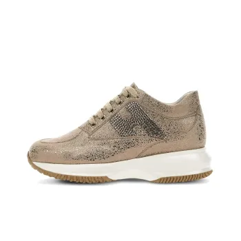HOGAN Interactive Casual Shoes Women's Low-Top Pink/Brown