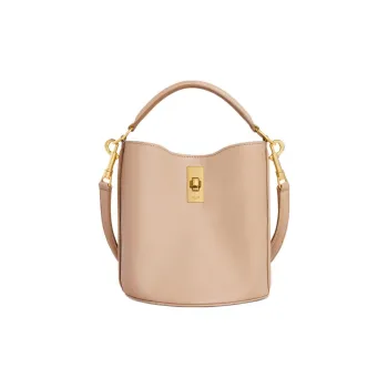 CELINE TEEN BUCKET Smooth Cow Leather Bucket Bag Handbag Shoulder Bag Crossbody Bag Regular Women's Light Brown