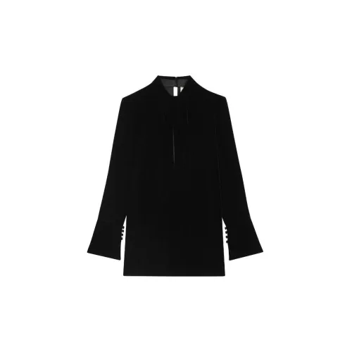 SAINT LAURENT Long-Sleeved Dresses Women's Black