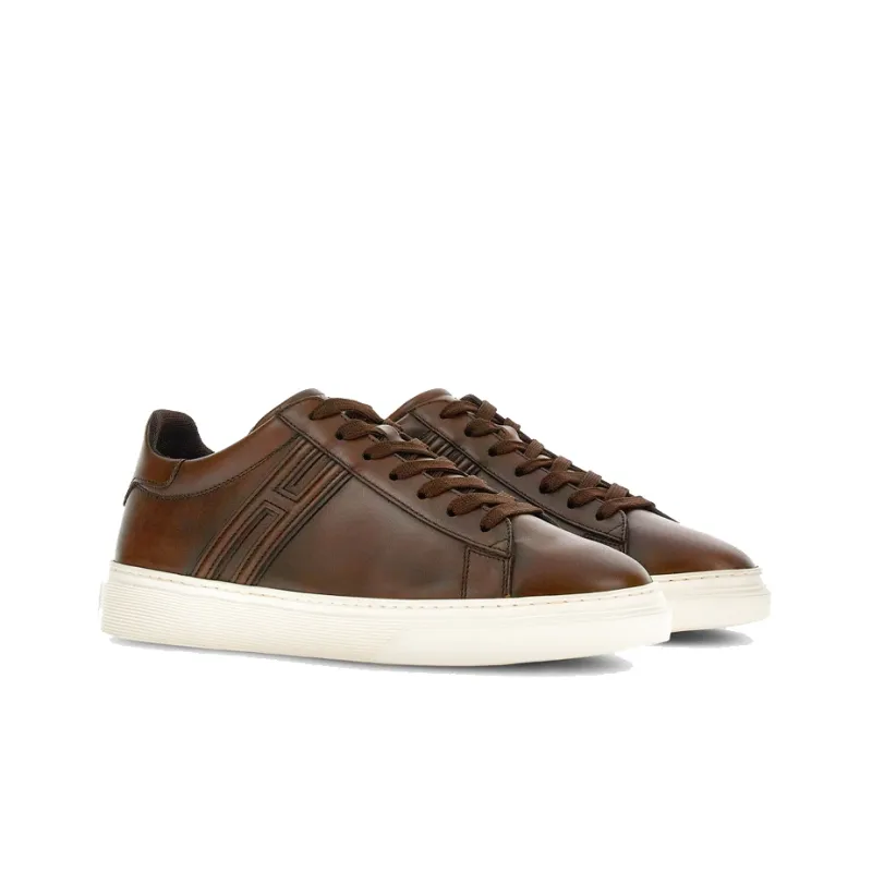 HOGAN Round Toe Lace-Up Sneakers-1