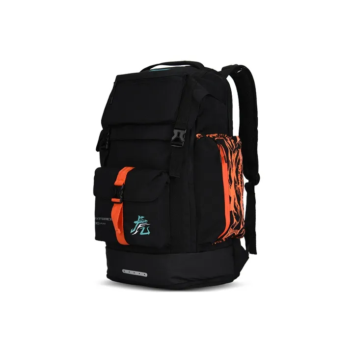 LiNing Fabric Badminton Backpack Regular Unisex Black Red-1