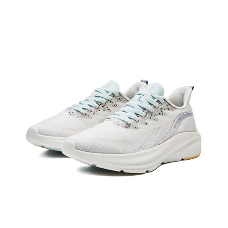 Erke Rebound Cushioning, Abrasion Resistant, Slip Resistant Low Top Casual Running Shoes Women's Purple White-1