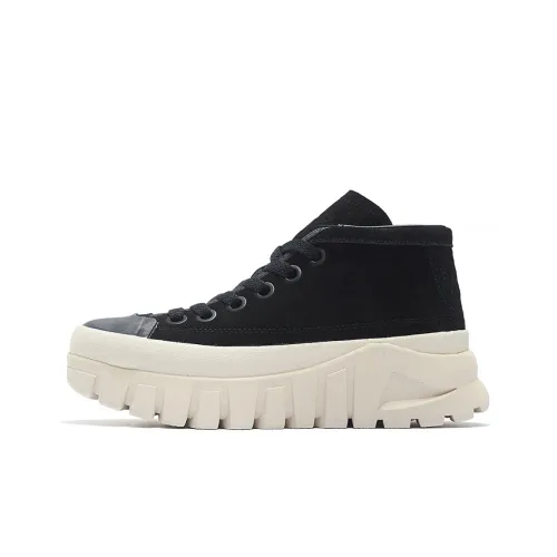 LiNing LEATHER BOOT Cushioned Slip Resistant Abrasion Resistant High Top Casual Shoes Men's Black