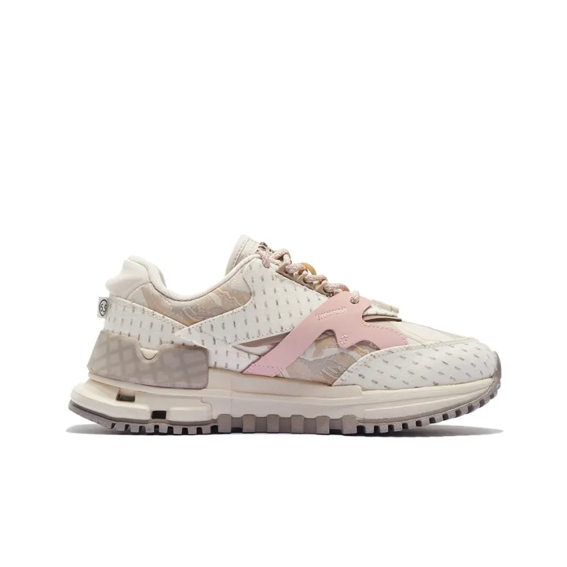 LiNing 001 Casual Shoes Women's Low Top Eggnog Gray-1