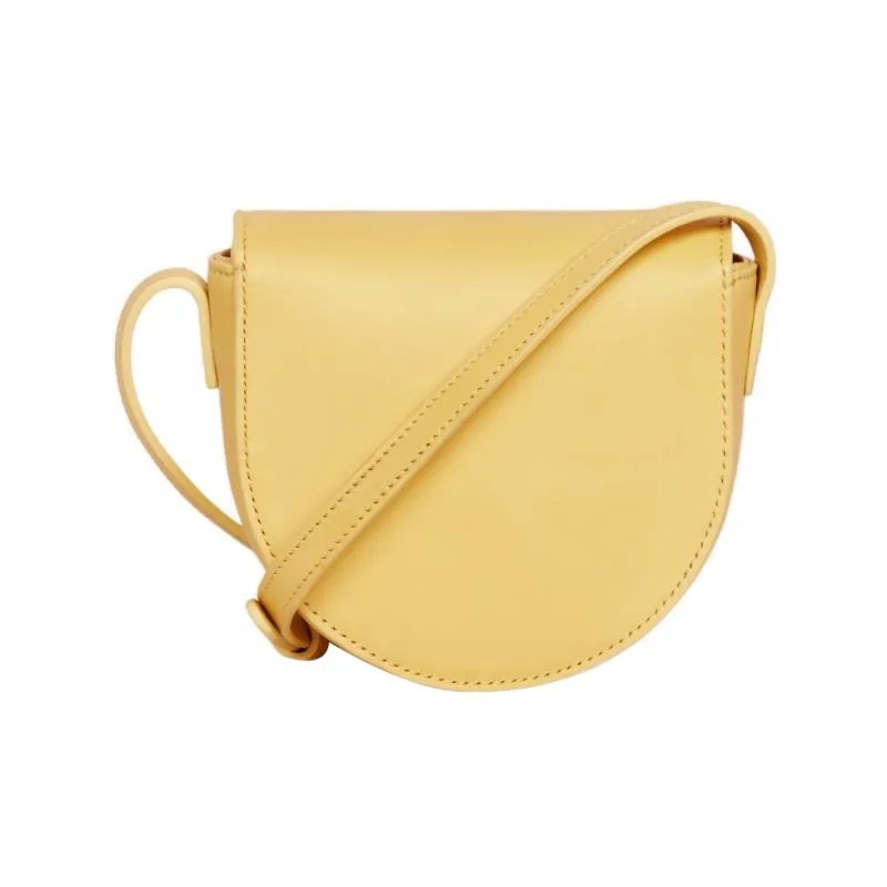 CELINE Besace Smooth Cow Leather Handbag Shoulder Bag Crossbody Bag Mini Women's Yellow-2