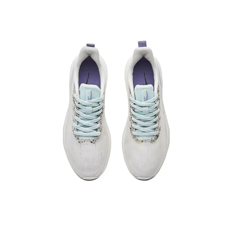 Erke Rebound Cushioning, Abrasion Resistant, Slip Resistant Low Top Casual Running Shoes Women's Purple White-2