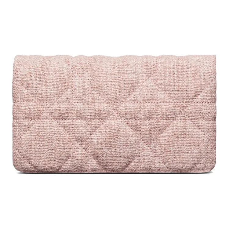 DIOR Caro Linen Fabric Handheld Shoulder Bag, Crossbody Bag Regular Women's Pink-3