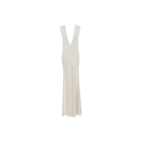 SAINT LAURENT Sleeveless Dresses Women's Beige