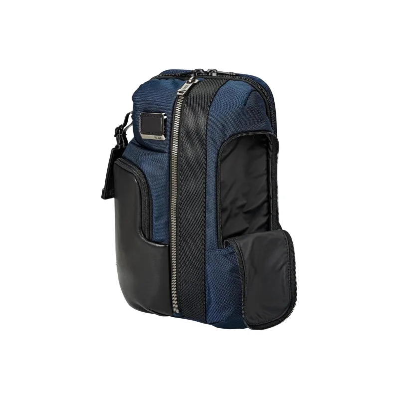 TUMI Alpha Bravo Nylon Shoulder Bag, Crossbody Bag, Sling Bag Medium Size Men's Blue/Black-1