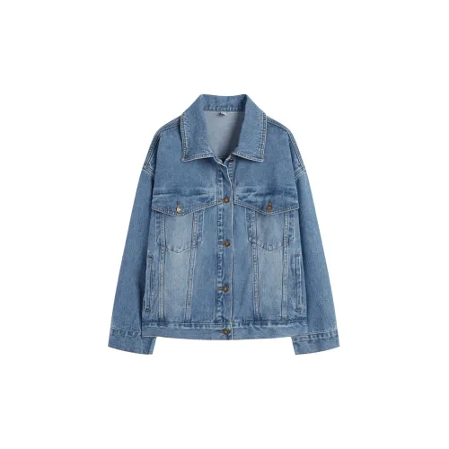 DIALOGUE Denim Jackets Women's Distant Mountain Blue