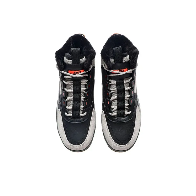 Anta Life Collection High-Top Skateboard Shoes Men's Gray Black-3