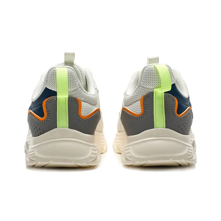 Anta Cushioned Anti-Slip Wear-Resistant Breathable Lightweight Low-Top Running Shoes Men's White Gray Blue-4