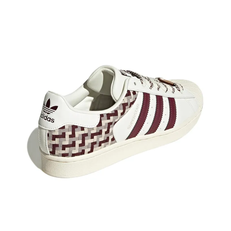 Adidas Originals Superstar Skateboard Shoes 'Off White Maroon' Women's-3