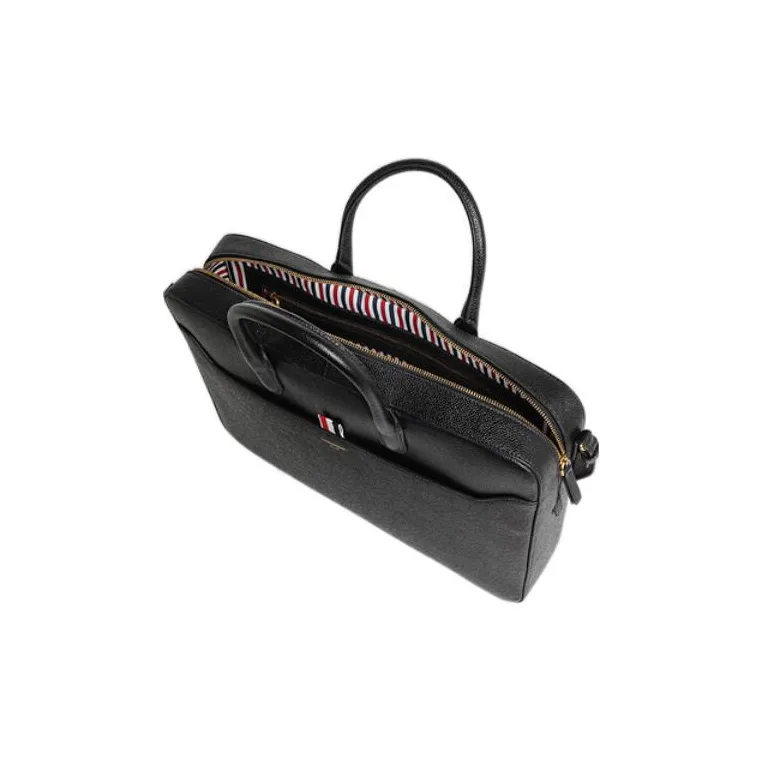 THOM BROWNE Logo Print Top Handle Laptop Bag-3