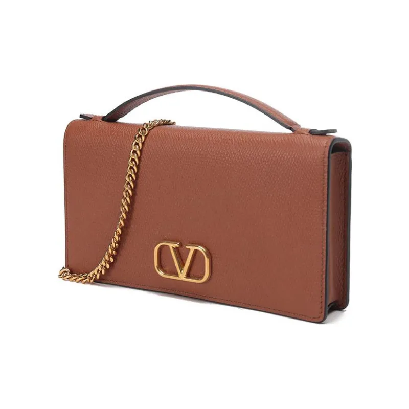 Valentino Leather One Shoulder Handbag Regular Women's Brown-1