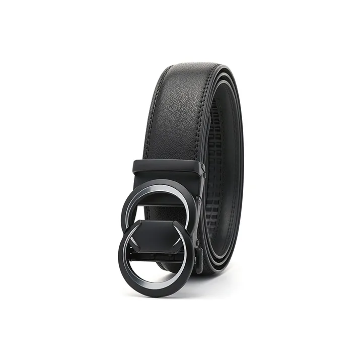 FREE RABBITⅡ Double Ring Interlocking Business Automatic Buckle Cow Leather Leather Belts Men's-2