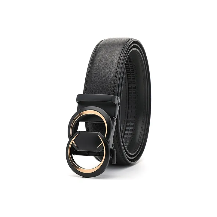 FREE RABBITⅡ Double Ring Interlocking Business Automatic Buckle Cow Leather Leather Belts Men's-5