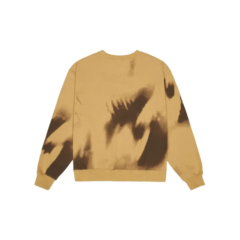 Randomevent Crew Neck Loose Fit Sweatshirt Unisex Yellow-1