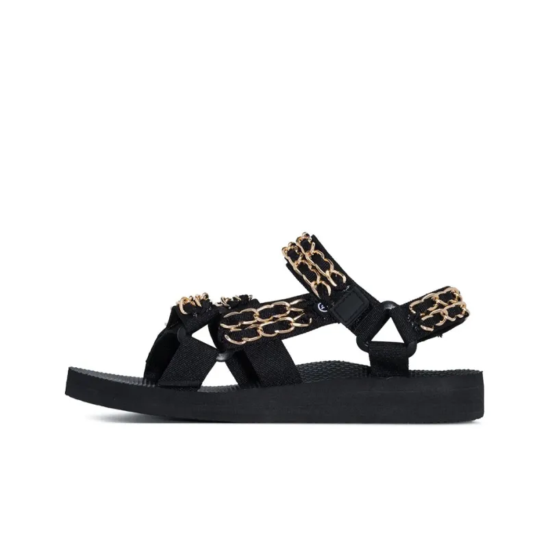 Arizona Love Trekky Trio Stylish Sandals Women's Black Gold-0