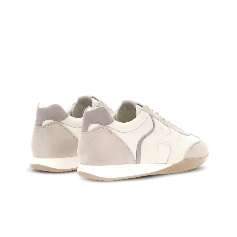 HOGAN Olympia Casual Shoes Women's Low-Top Beige/Pink/White-3