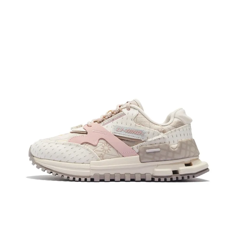 LiNing 001 Casual Shoes Women's Low Top Eggnog Gray-0