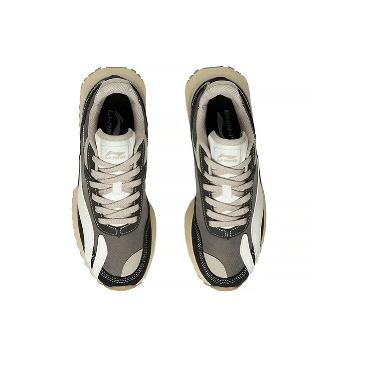 LiNing Zaiwu Shock Absorbers Rebound Low Top Sports Casual Shoes Women's Black Gray White-3
