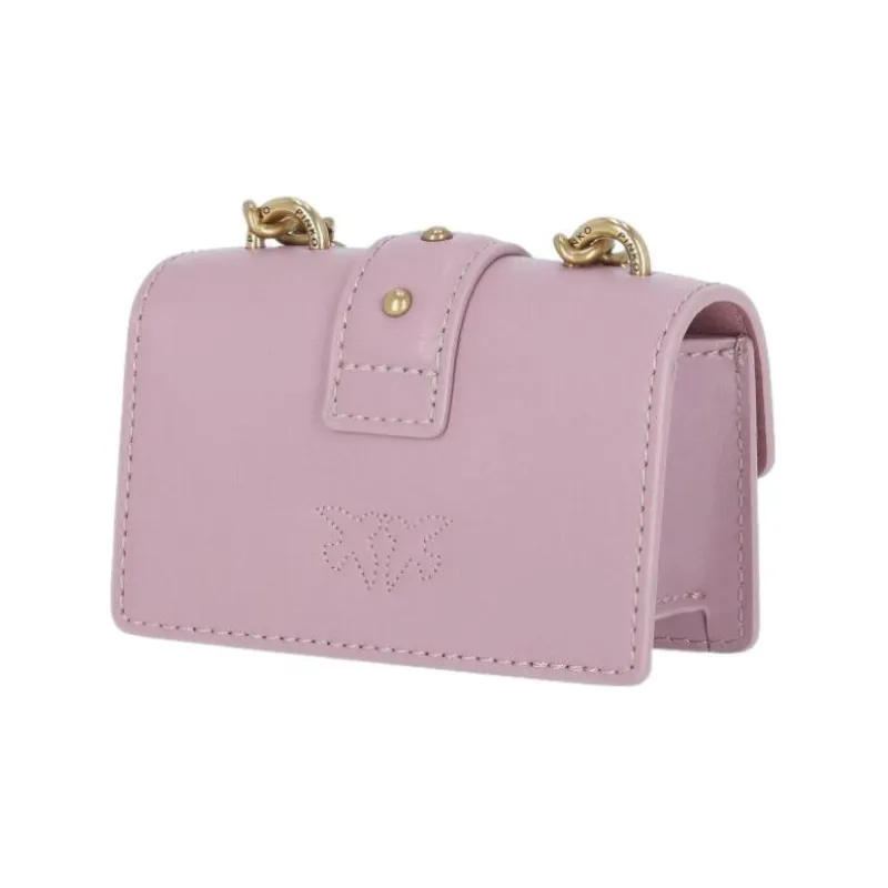 PINKO Love Icon Leather Shoulder Bag, Crossbody Bag Mini Women's-2