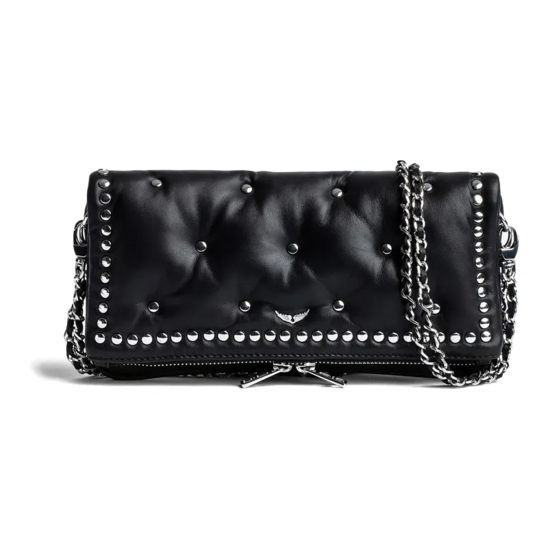 Zadig & Voltaire Lambskin Clutch Women's Black-0